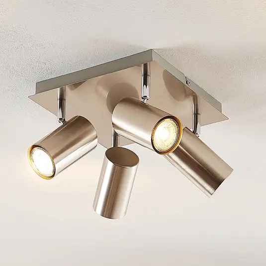 Lindby Joffrey lubinis šviestuvas, keturių lempučių, nikelio