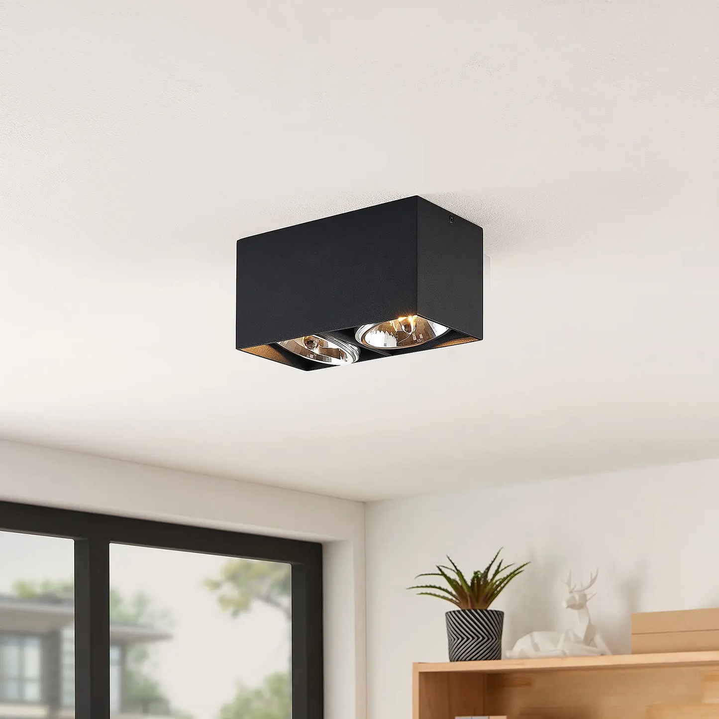 Arcchio Jarle lubinis šviestuvas, dvigubas juodas