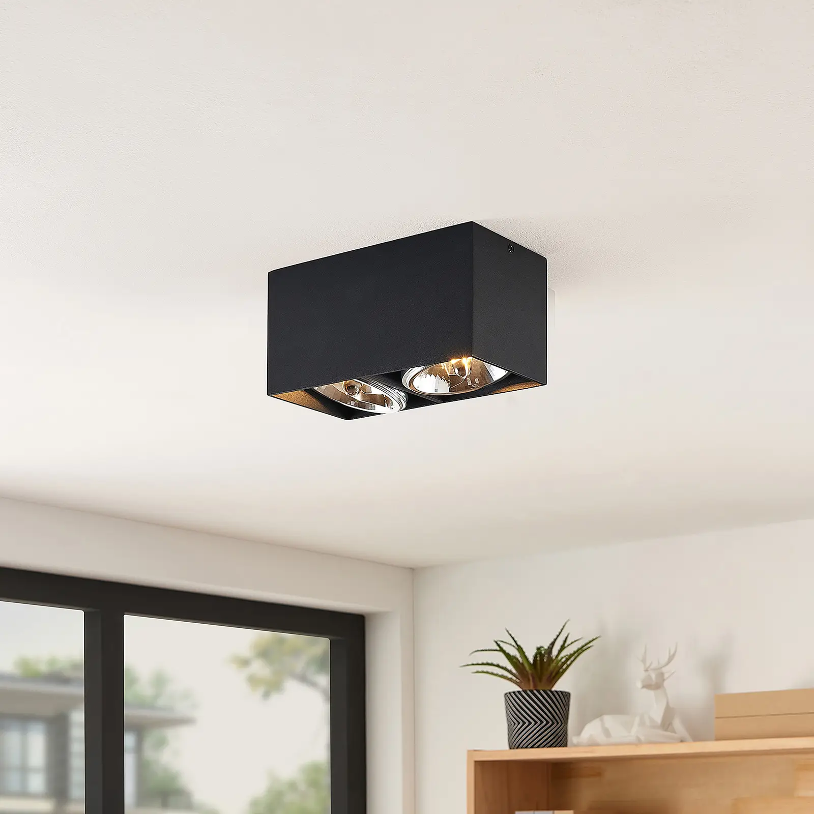 Arcchio Jarle lubinis šviestuvas, dvigubas juodas