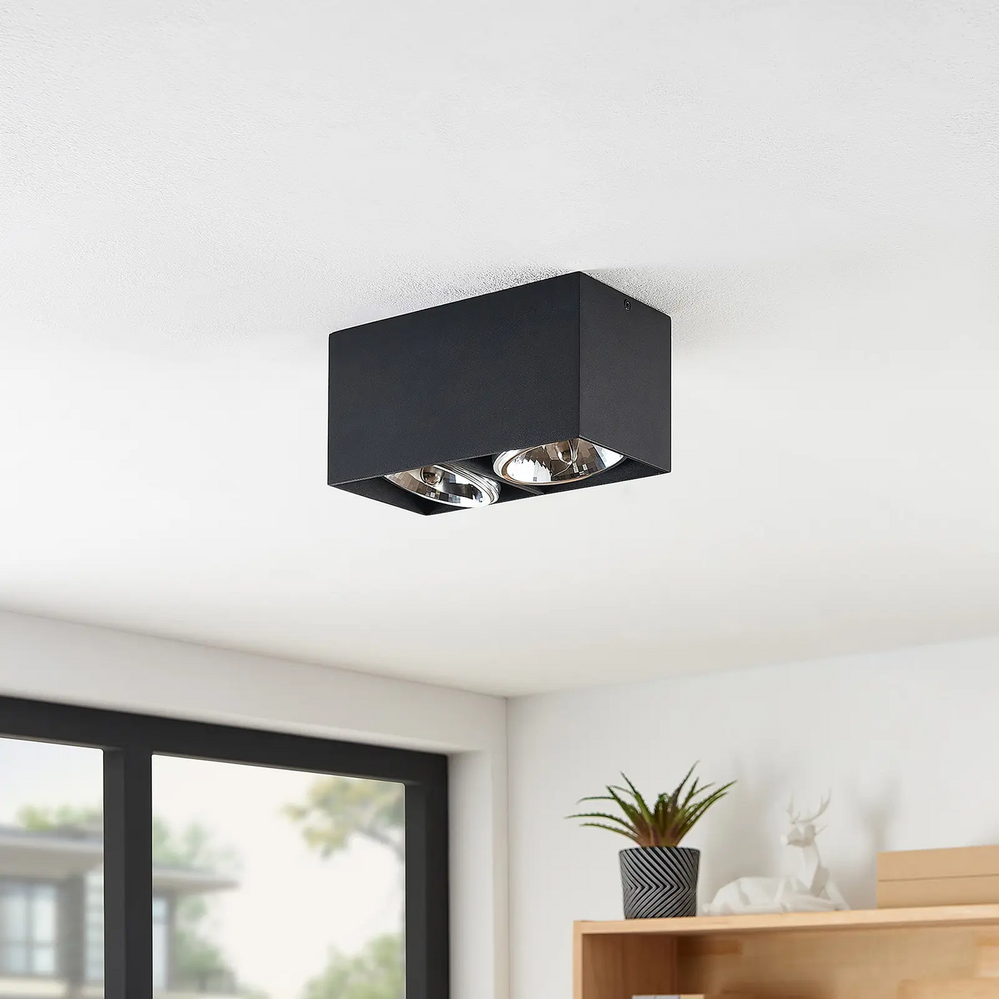 Arcchio Jarle lubinis šviestuvas, dvigubas juodas