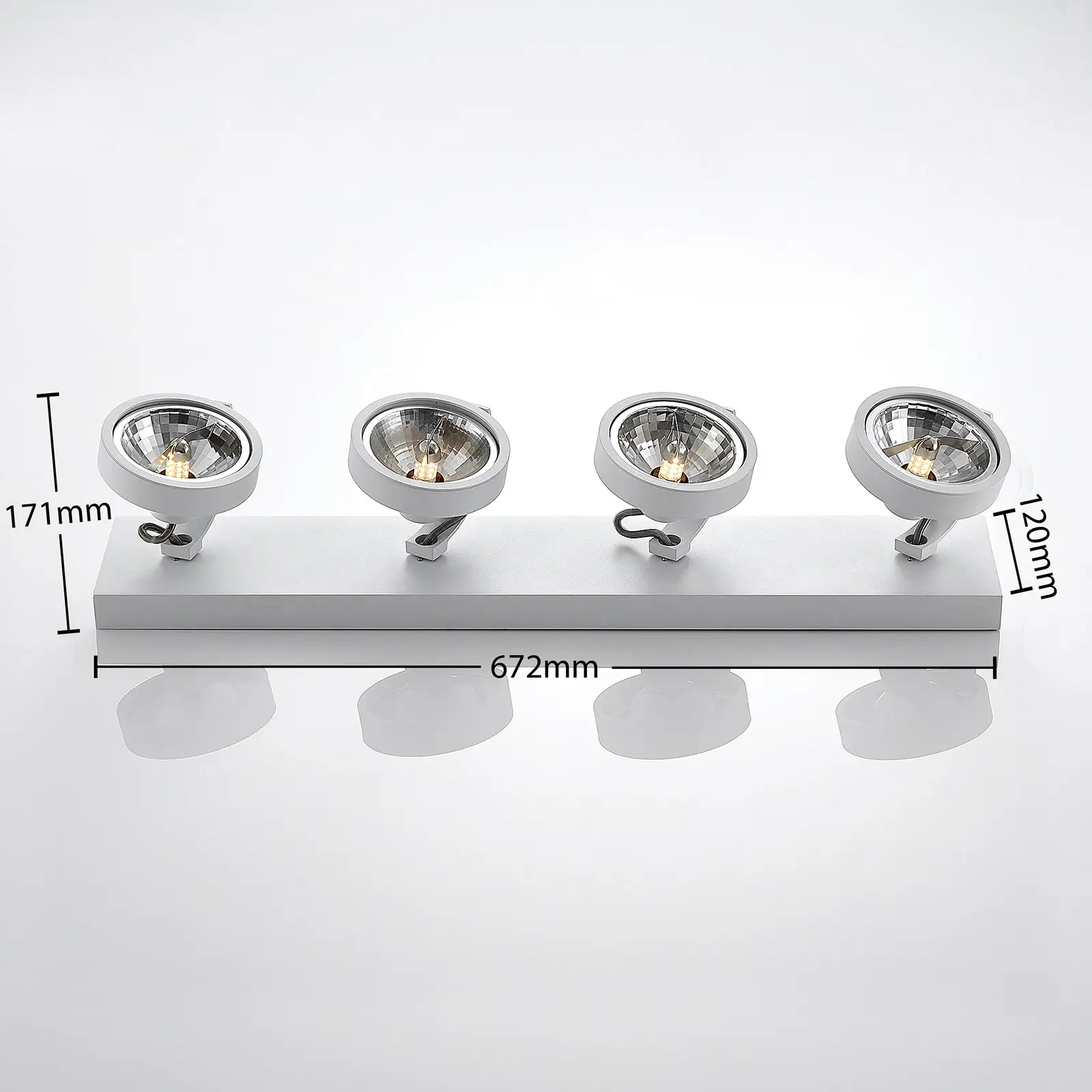 Arcchio Dagur lubinis šviestuvas su keturiomis galvomis, baltas