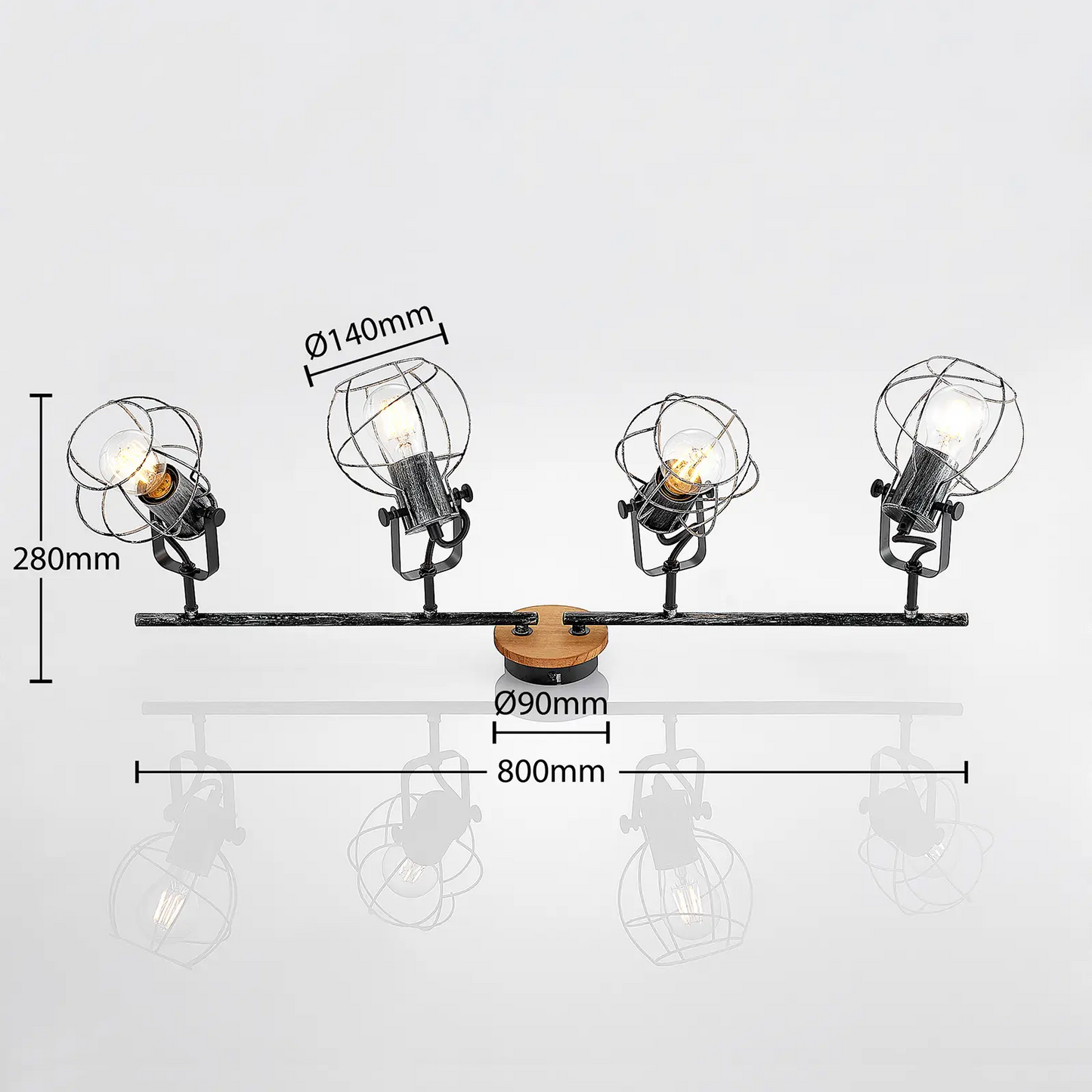 Lindby Salima lubinis prožektorius, narveliai, 4 šviestuvai