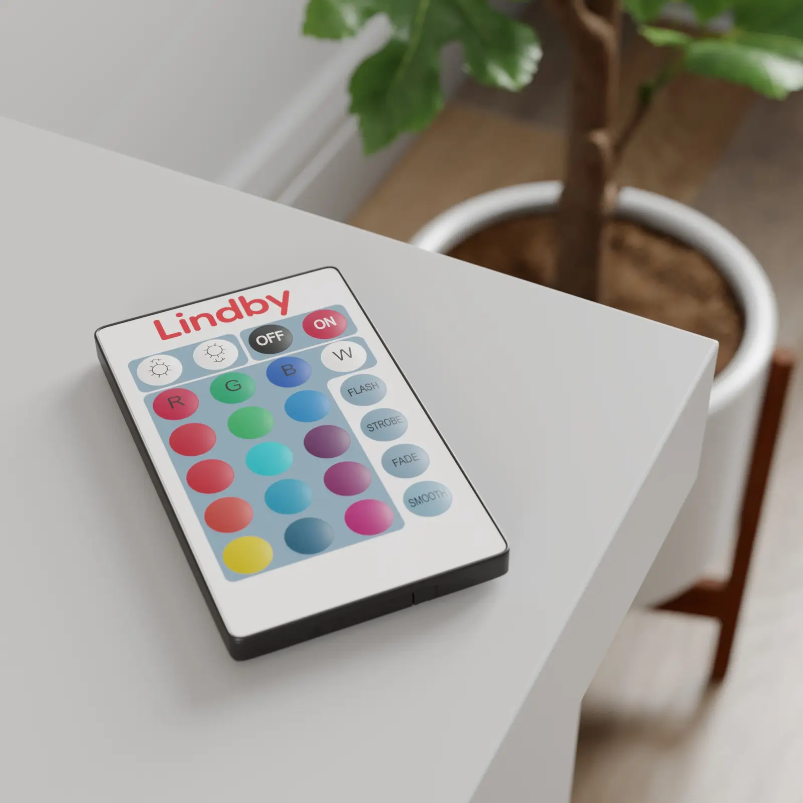 Lindby Lansson LED RGB lubinis šviestuvas, 2 lemputės