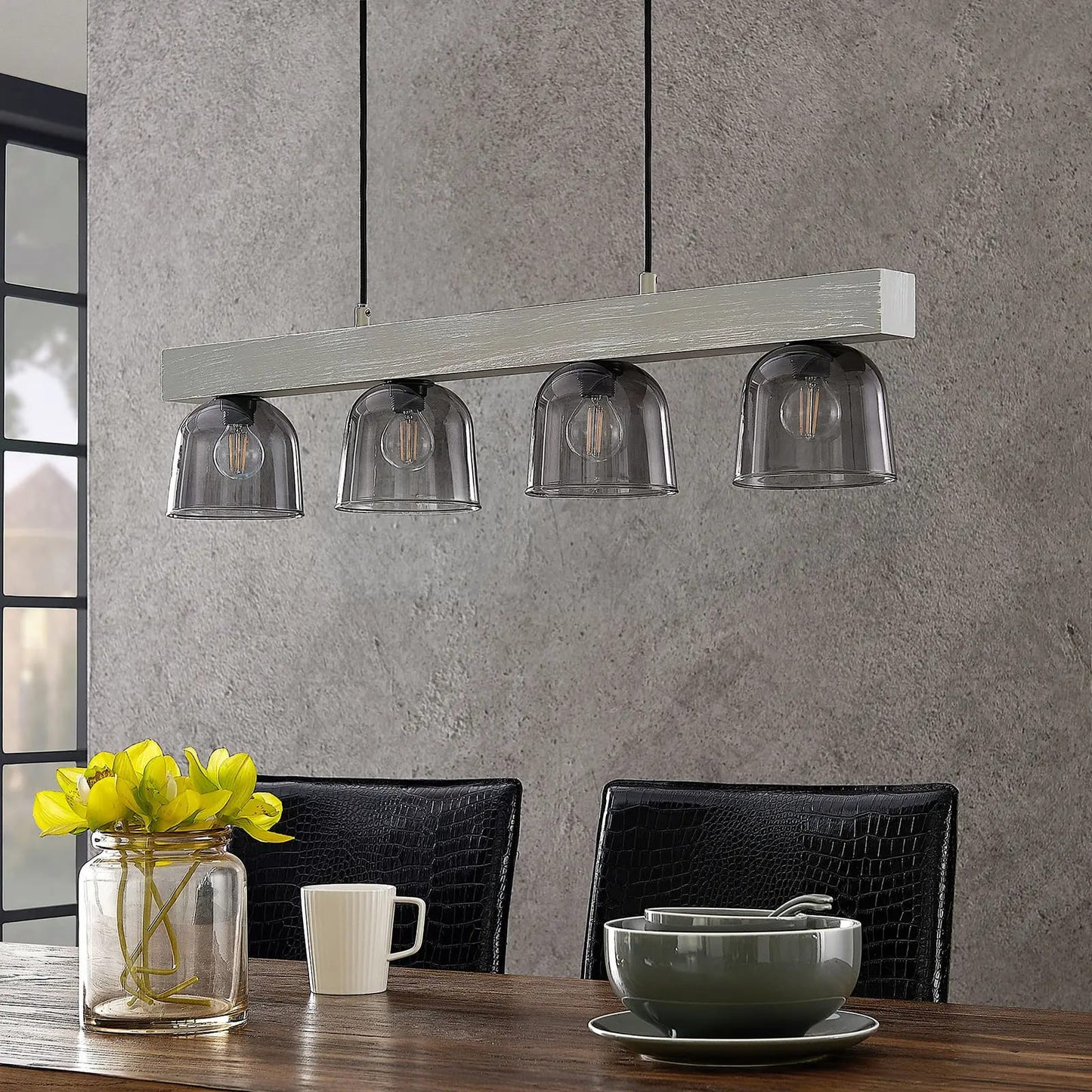 Lindby Watan pakabinamas šviestuvas su pilkais lęšiais