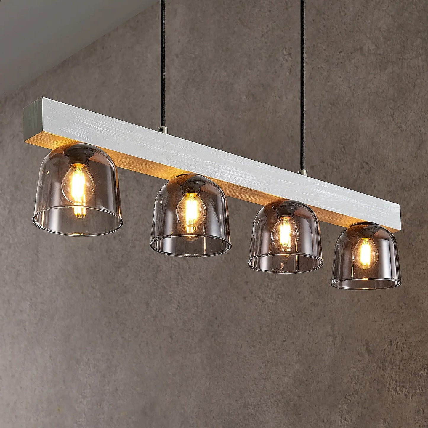 Lindby Watan pakabinamas šviestuvas su pilkais lęšiais