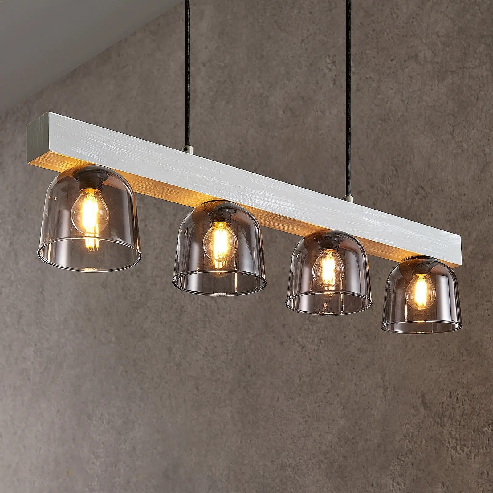 Lindby Watan pakabinamas šviestuvas su pilkais lęšiais