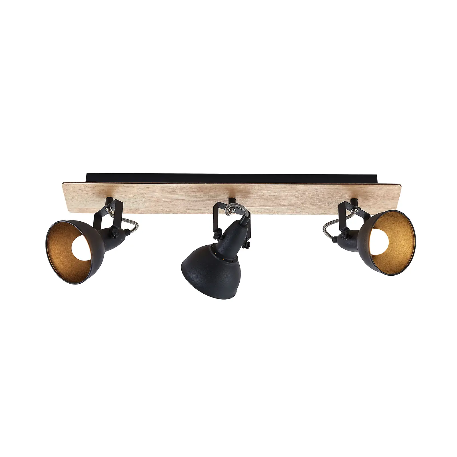 Lindby Aylis lubinis šviestuvas, juodas, medinis, 3 lempučių.