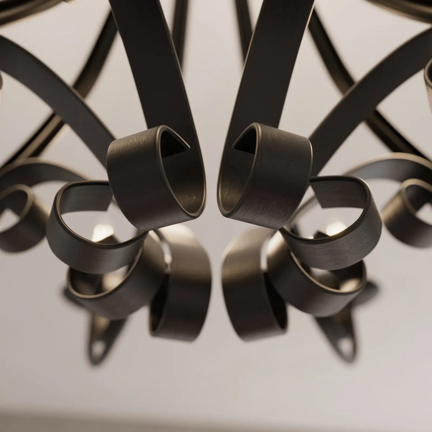 Lindby Scaleria sietynas, 8 šviestuvai, ruda