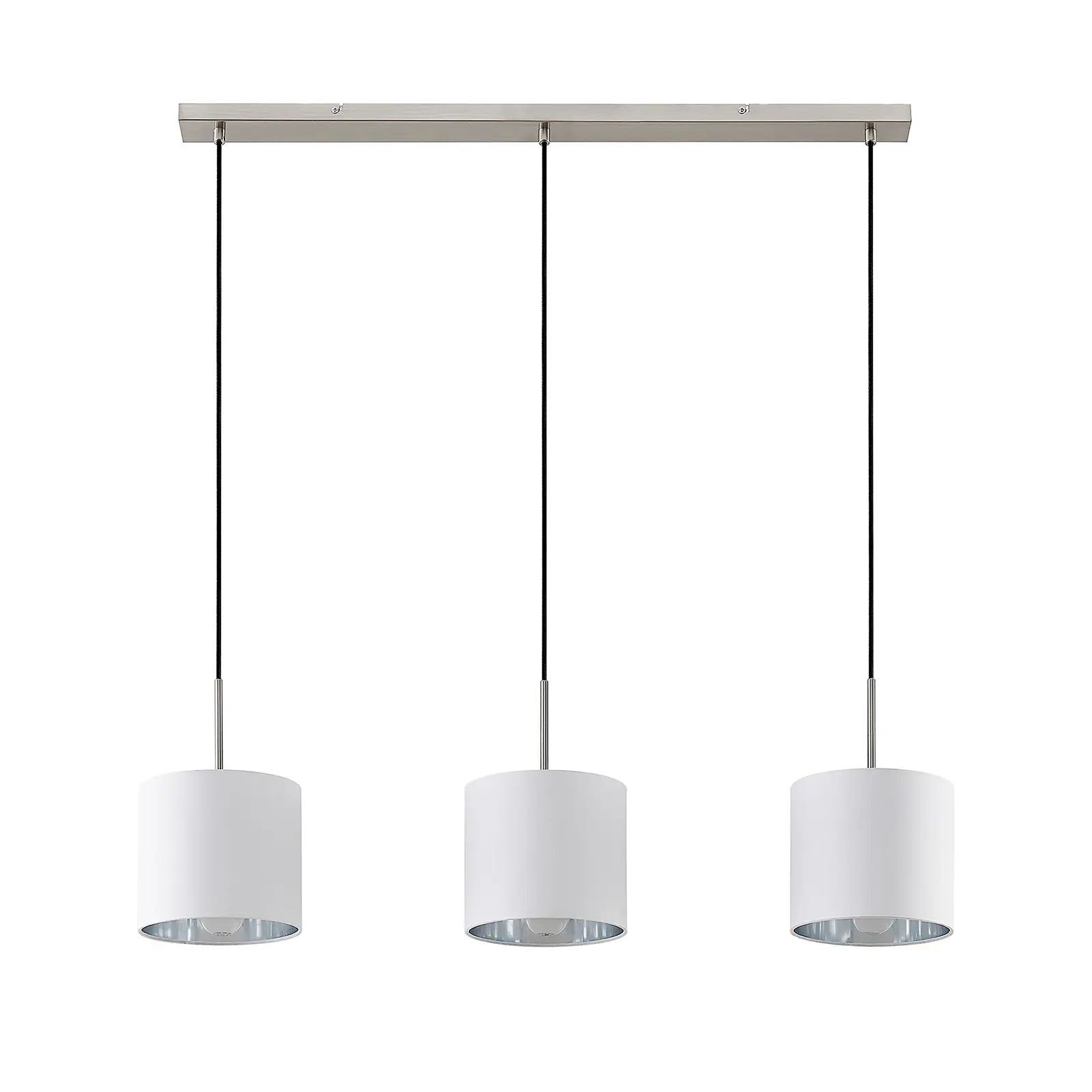 Lindby Trinika tekstilinis baltos spalvos pakabinamas šviestuvas