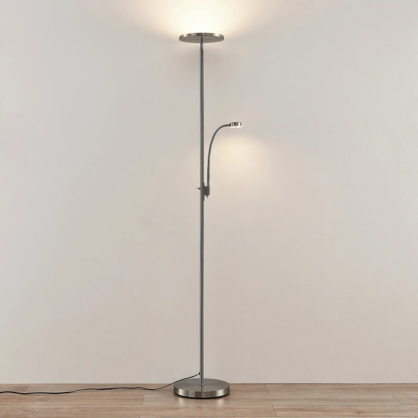 Lindby Kavi LED apšvietimas su skaitymo lempute, apvalus