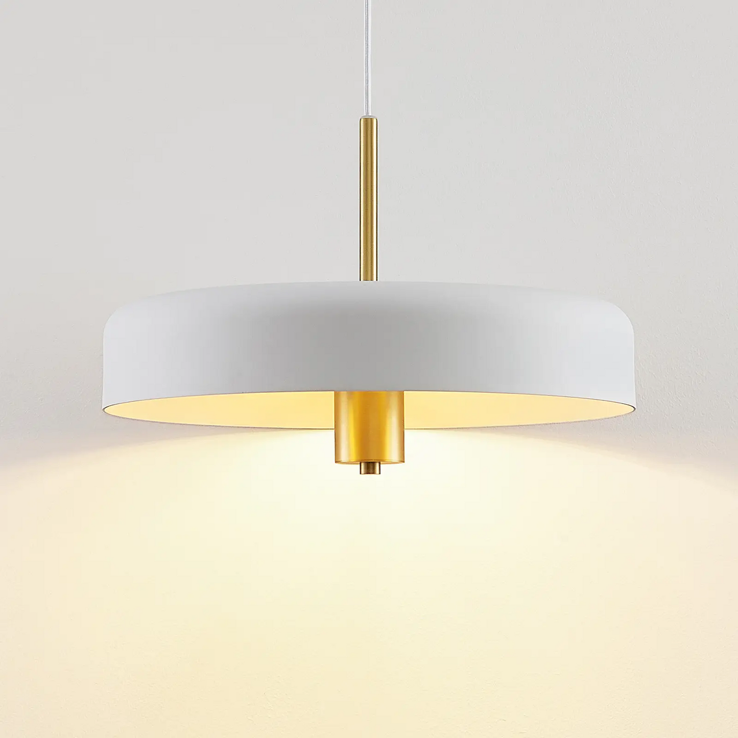 Lucande Filoreta pakabinamas šviestuvas, 45 cm, baltas