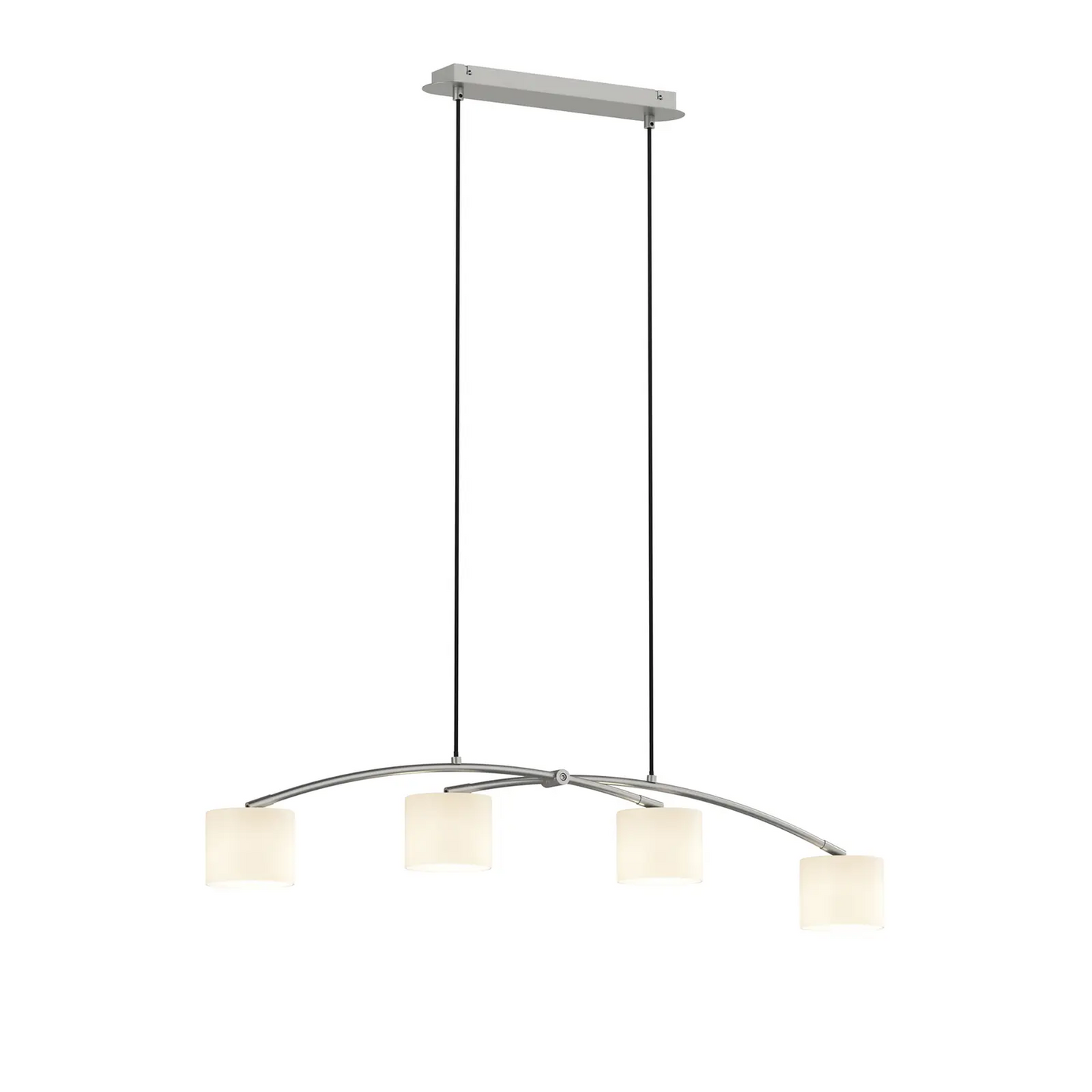 Lucande Juljana pakabinamas šviestuvas, 4 lempučių, stiklo gaubtai