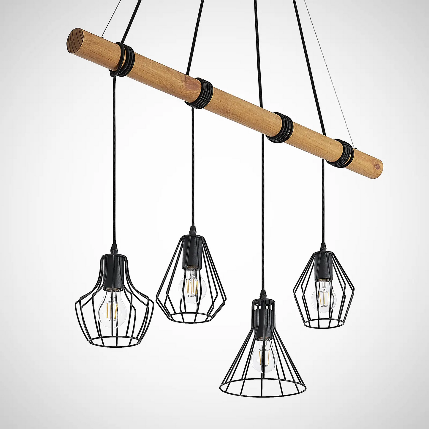 Lindby Samino pakabinamas šviestuvas su keturiais gaubtais