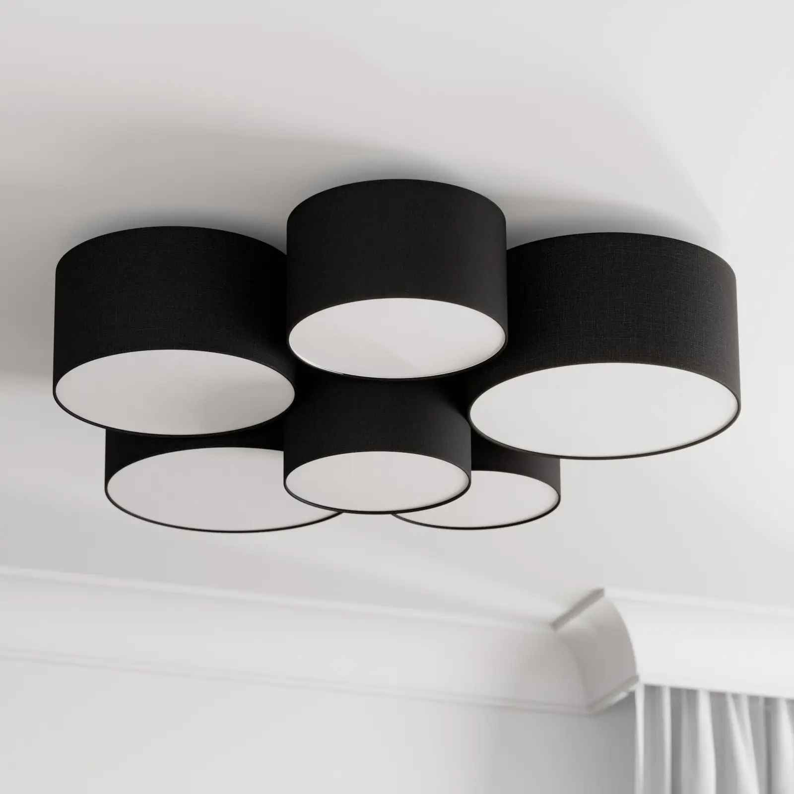 Lindby Laurenz lubinis šviestuvas, 6 lempučių, pilka