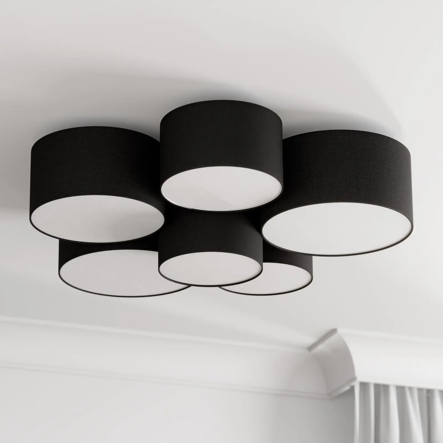 Lindby Laurenz lubinis šviestuvas, 6 lempučių, pilka