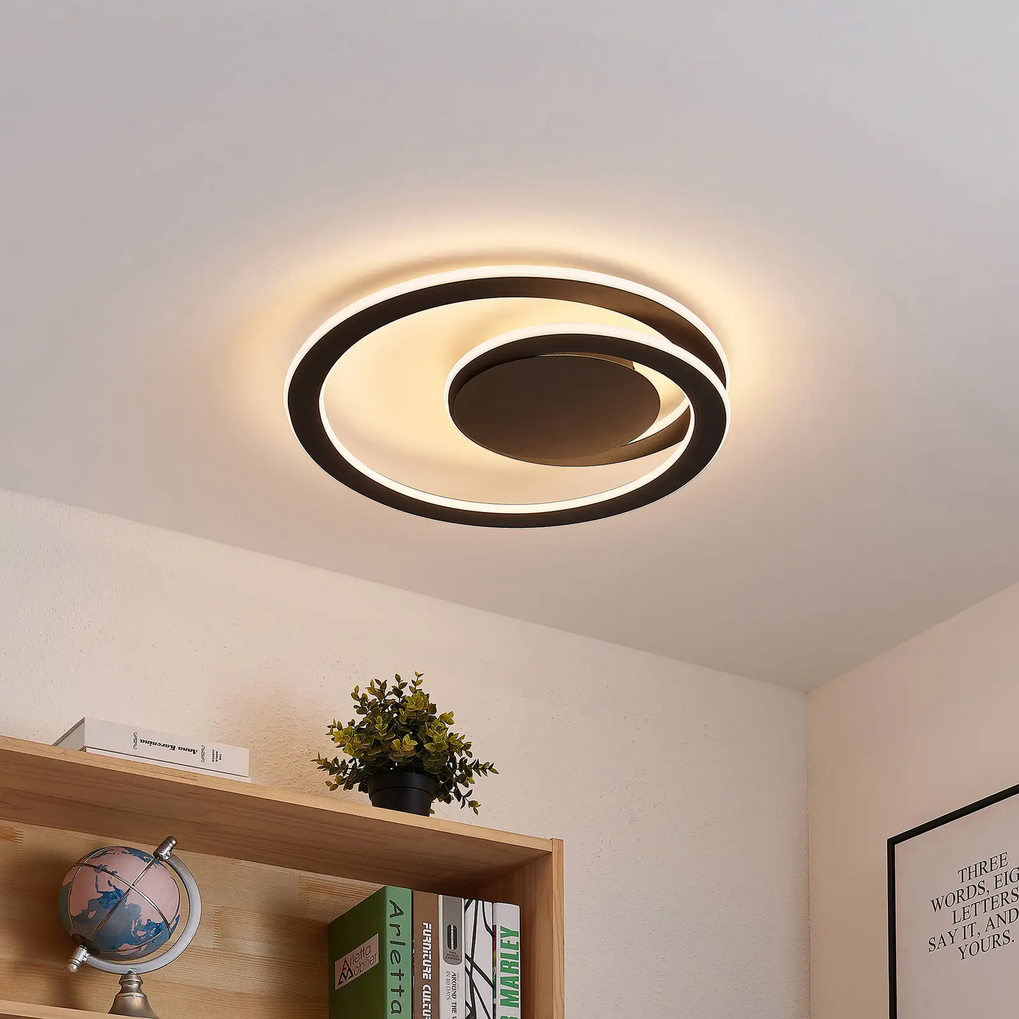 Lindby Favio LED lubinis šviestuvas, reguliuojamas, Ø 52 cm