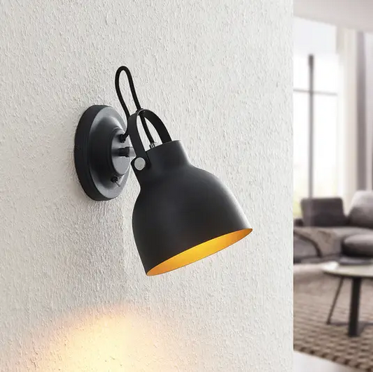 Lindby Adirta metalinis sieninis šviestuvas juodos spalvos