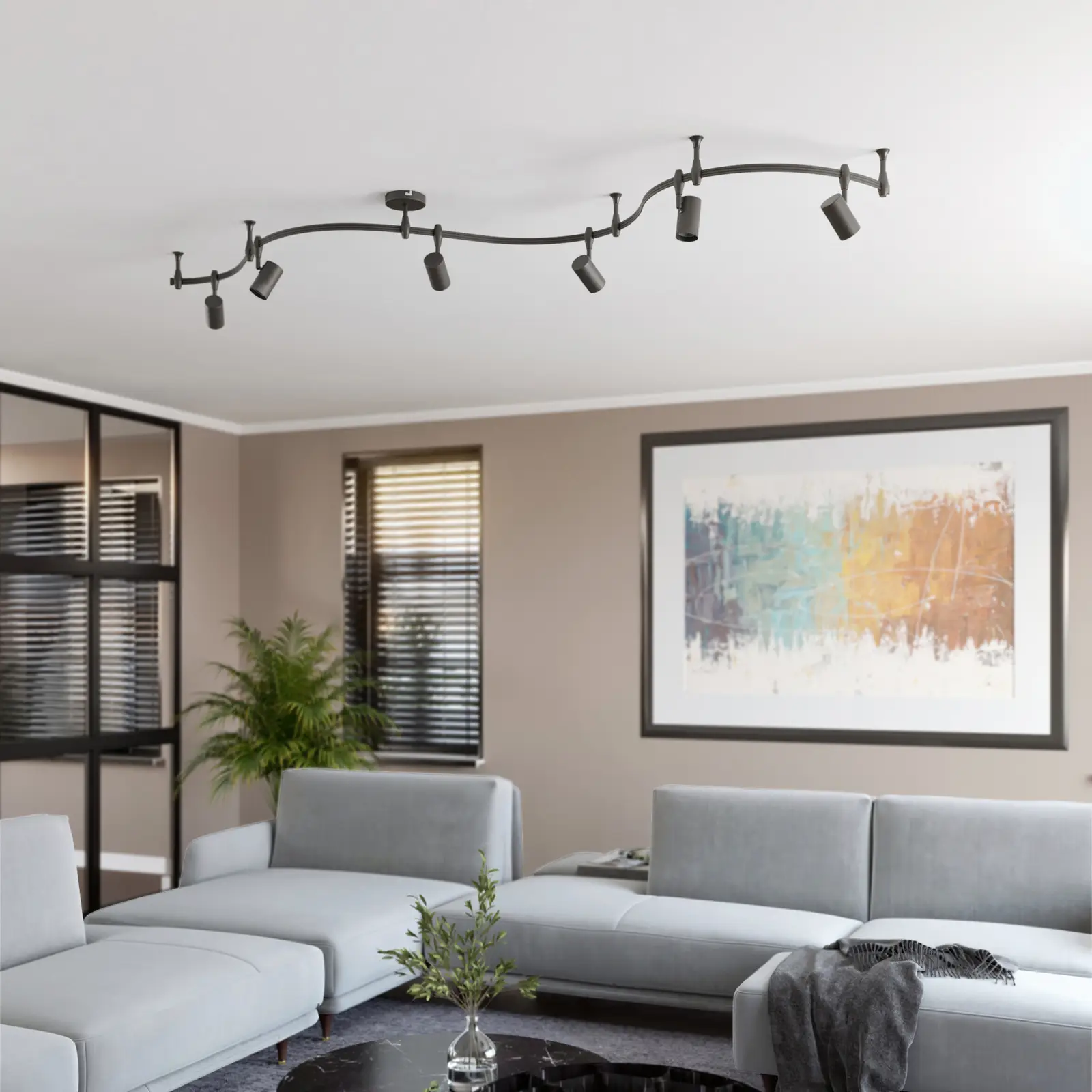 ELC Delila bėgių sistema, cilindras, smėlio juodas