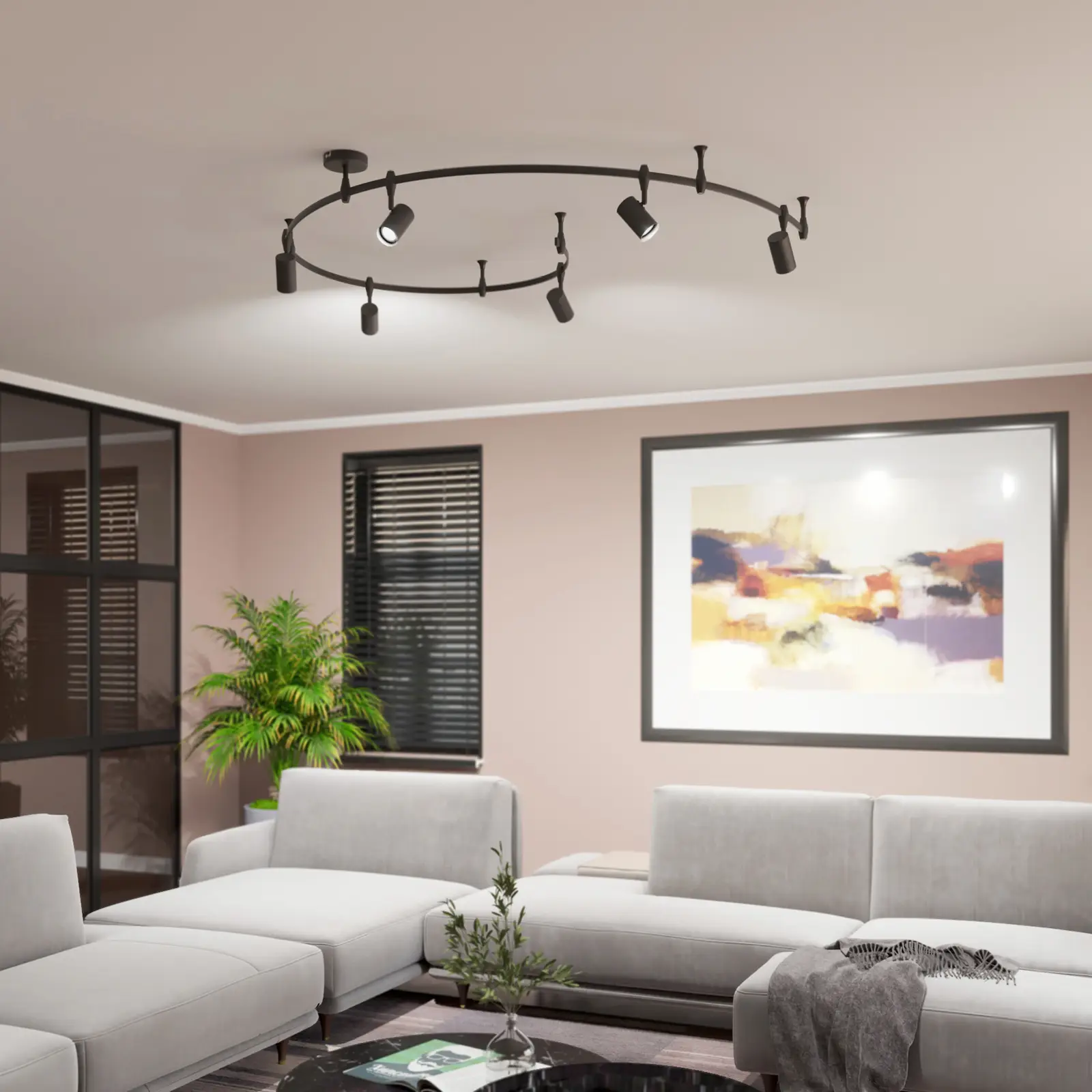 ELC Delila bėgių sistema, cilindras, smėlio juodas