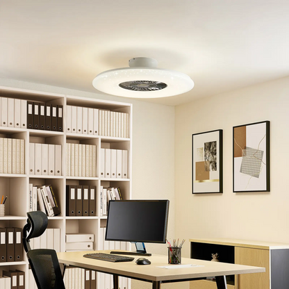 Starluna Klamina LED lubų ventiliatorius su šviesa