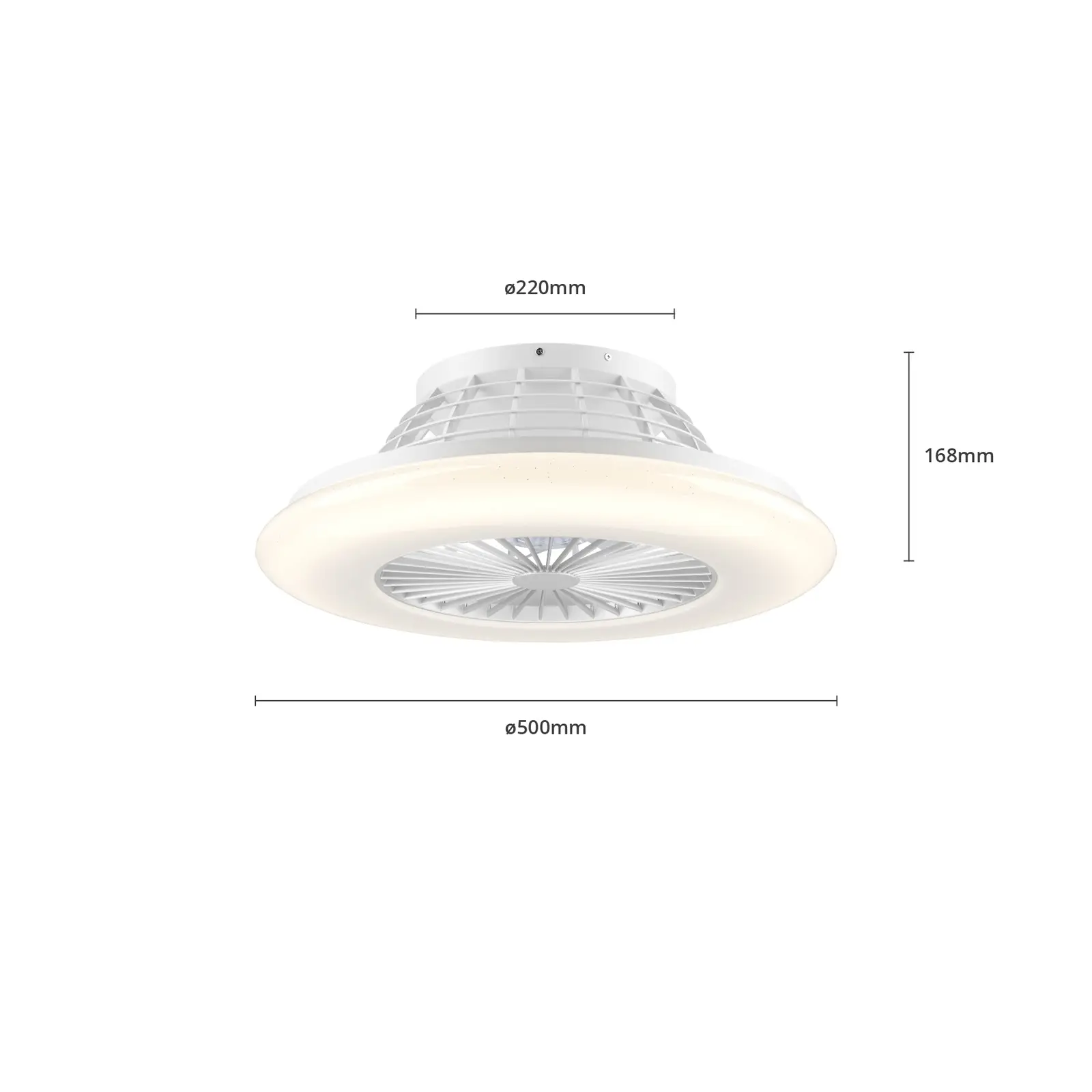 Starluna Taloni LED lubų ventiliatoriaus apšvietimas