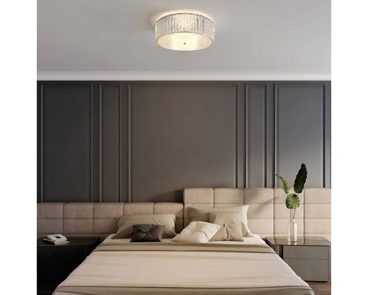 Lucande Alobani LED lubinis šviestuvas su kristalais