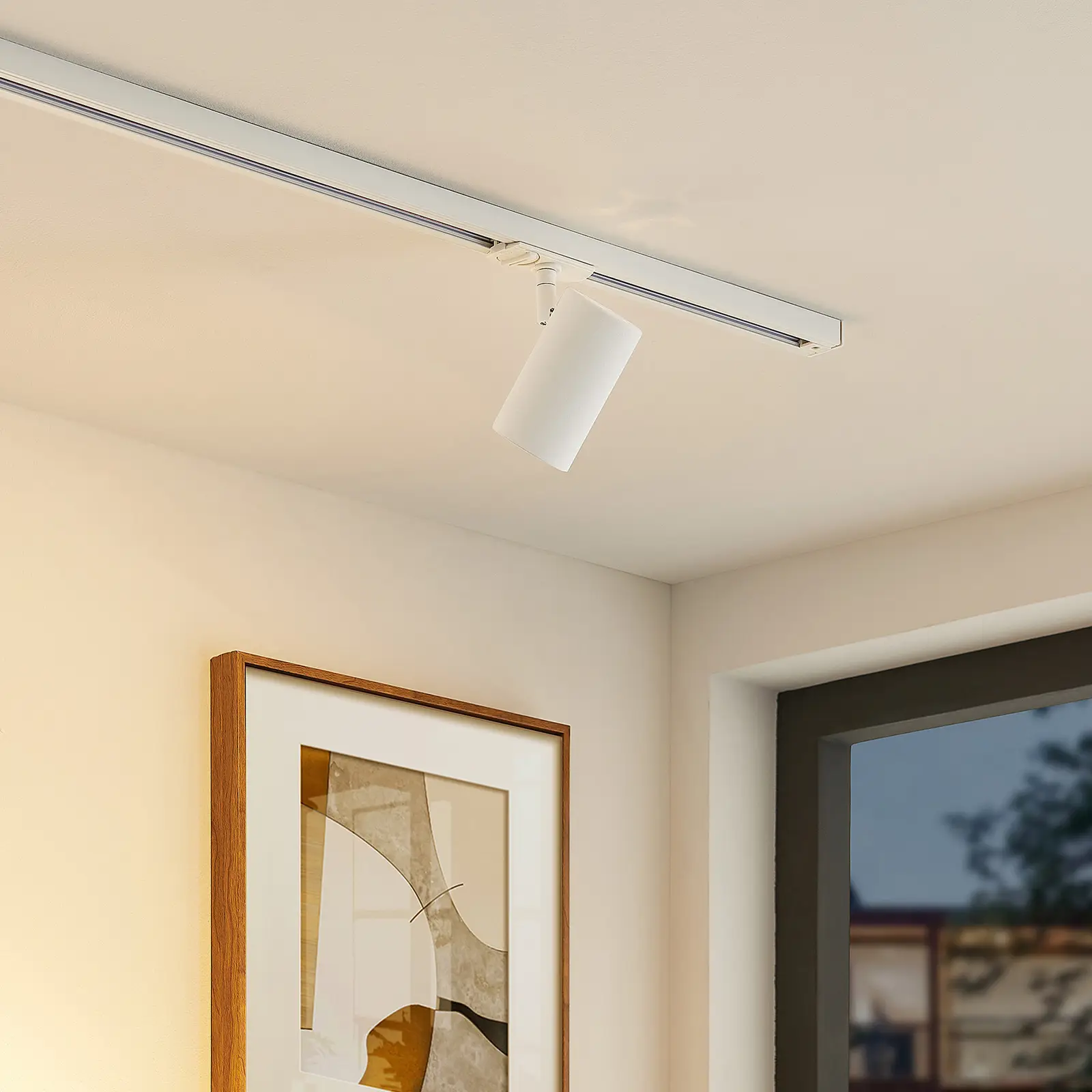 Lindby Ties LED bėgių lemputė, 1 fazė, balta