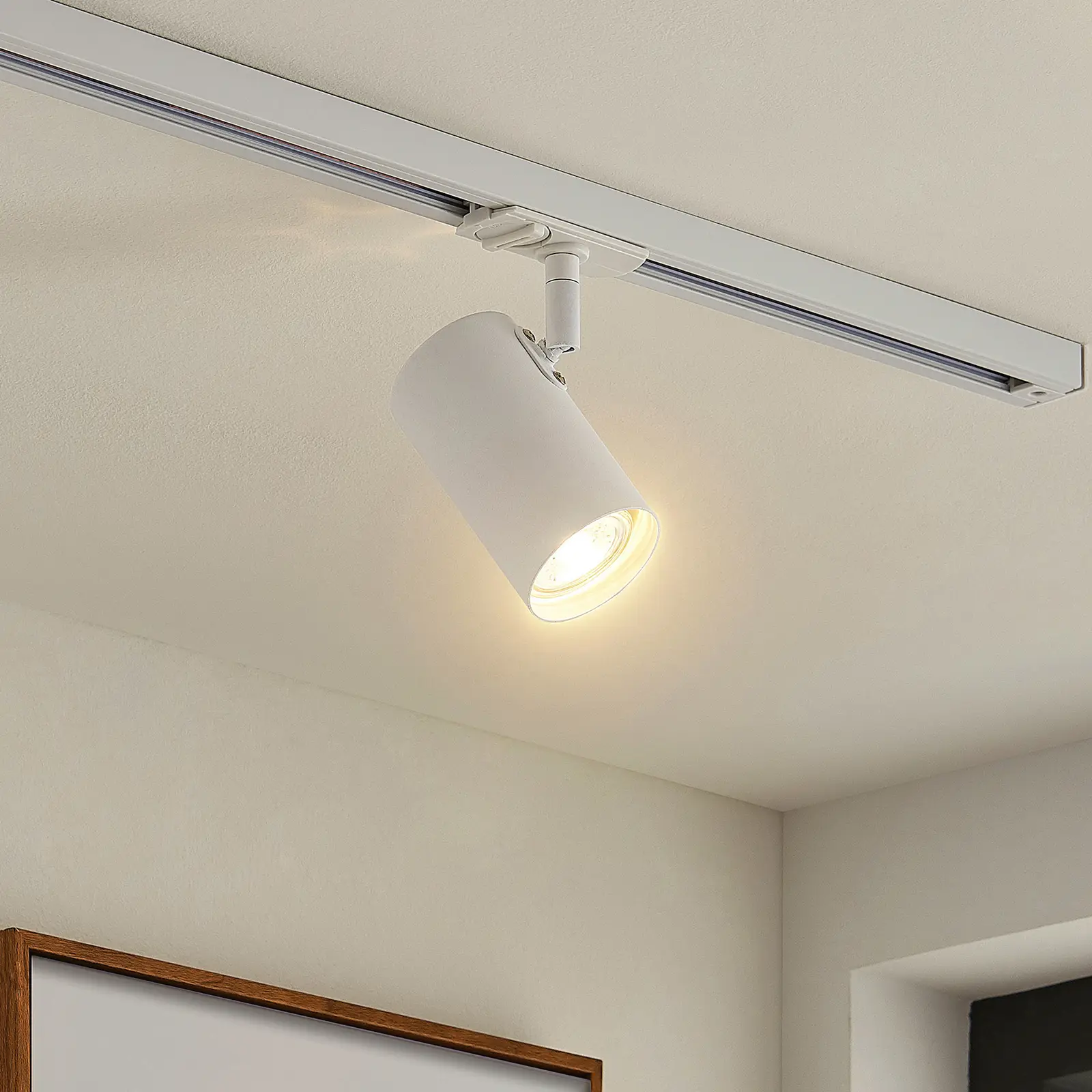 Lindby Ties LED bėgių lemputė, 1 fazė, balta