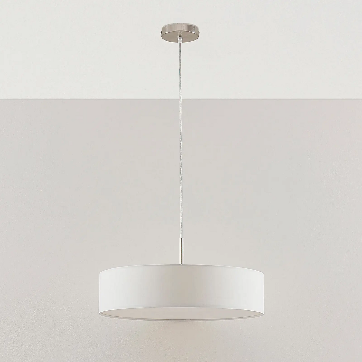 Sebatin pakabinamas šviestuvas su E27 LED, 50 cm, baltas