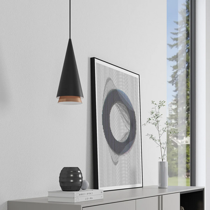 Lucande Naoh pakabinamas šviestuvas, vienagalvis, juodas