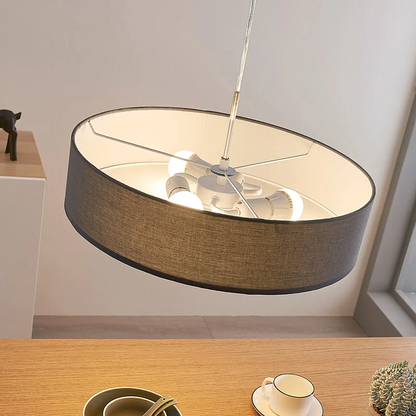 Sebatin pakabinamas šviestuvas su E27 LED, 50 cm, pilkas