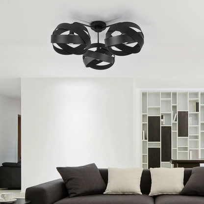 Tornado lubinis šviestuvas, juodas, trijų lempučių