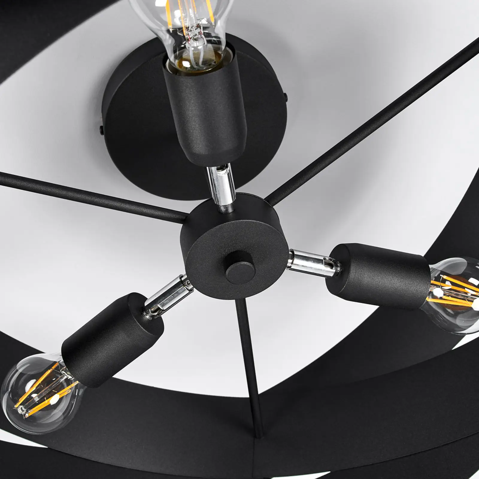 Lubinis šviestuvas Tornádo, juodas