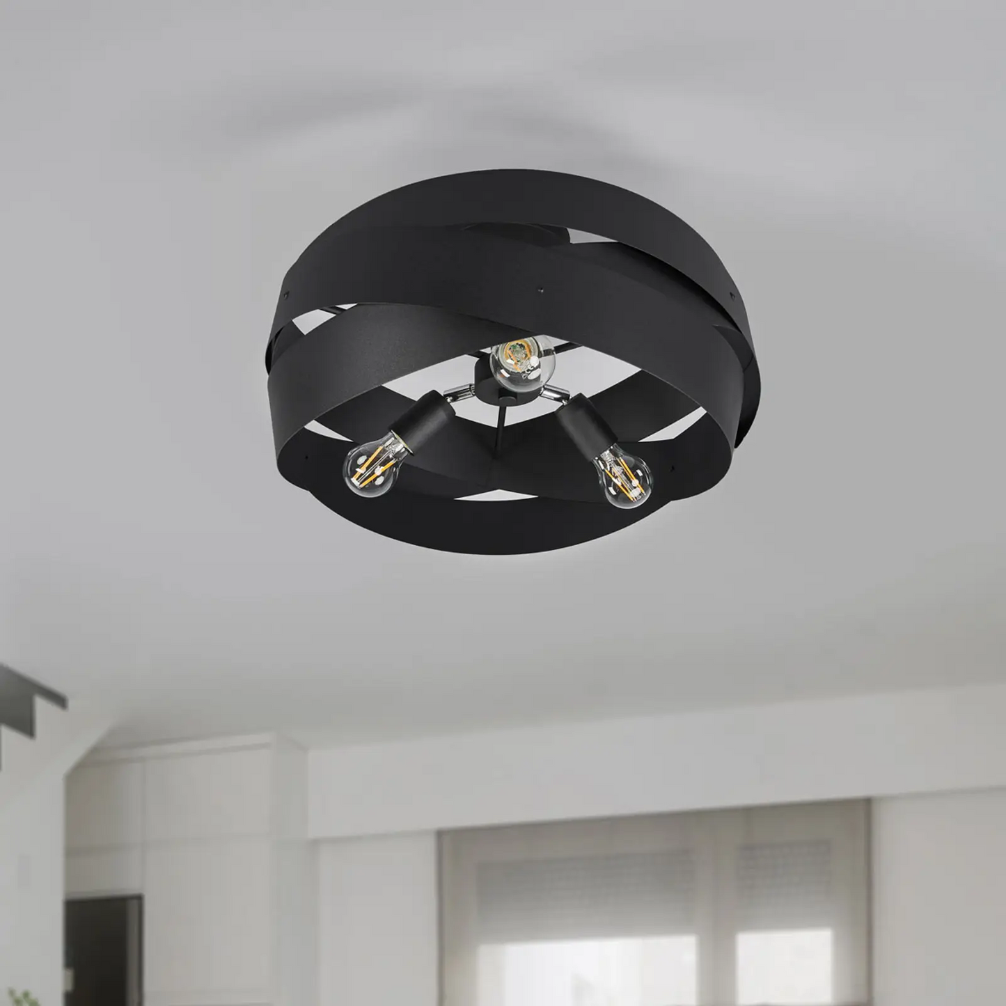 Lubinis šviestuvas Tornádo, juodas