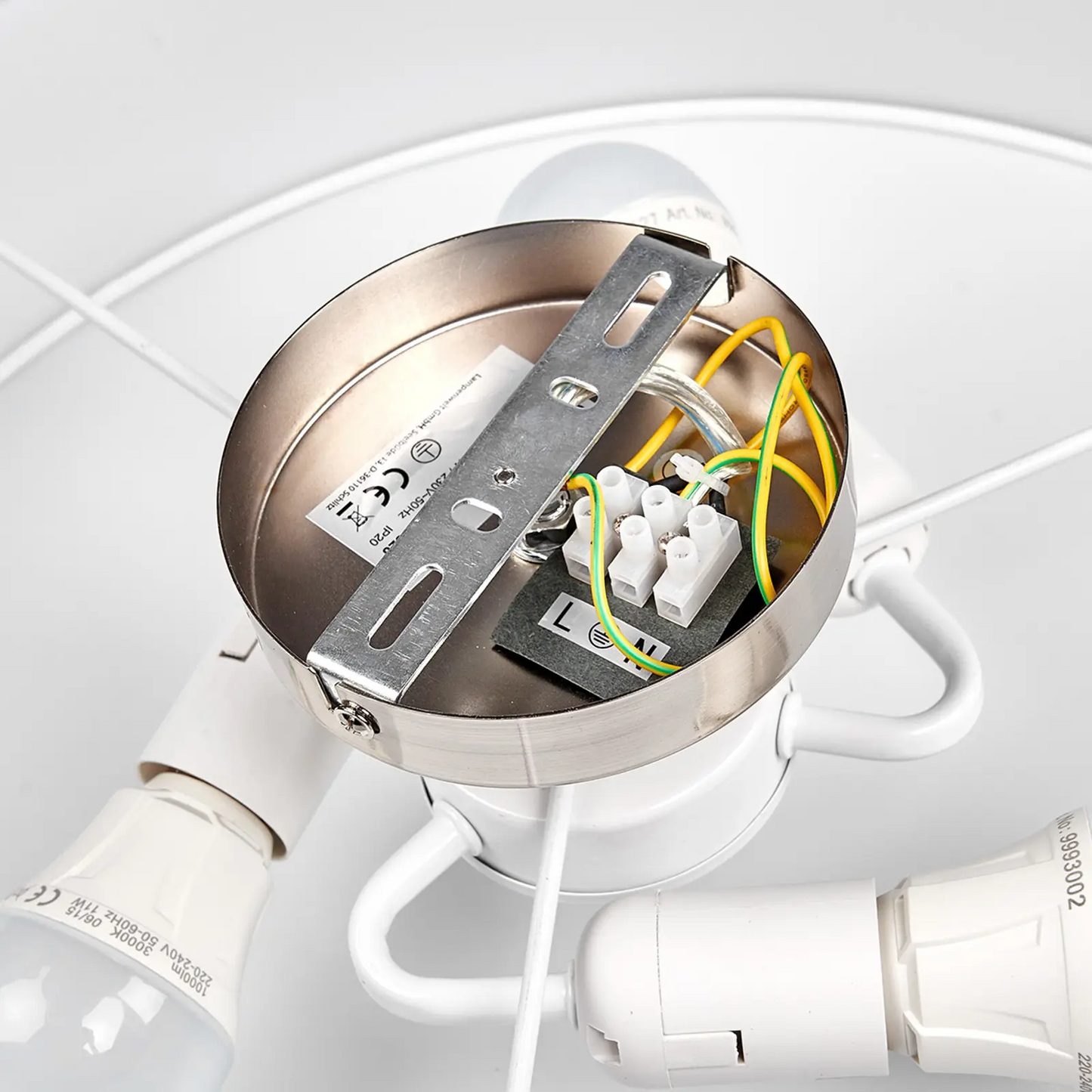 Lubinis šviestuvas Sebatin su E27 LED, 50 cm, kreminis