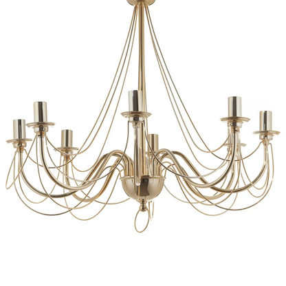 Lis Poland Kabantis sietynas Retro, 8 pl. auksinė, 75 cm pakaba