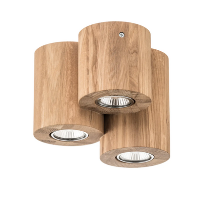 Lubinis šviestuvas Wooddream 3 lempučių ąžuolinis, apvalus