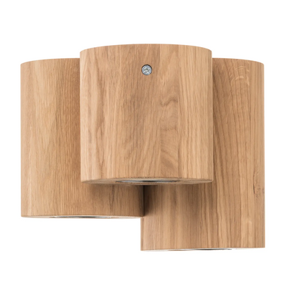 Lubinis šviestuvas Wooddream 3 lempučių ąžuolinis, apvalus