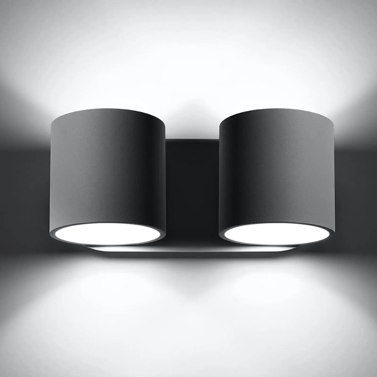 Sieninis šviestuvas Mirza aukštyn/žemyn 2pl. pilkos spalvos