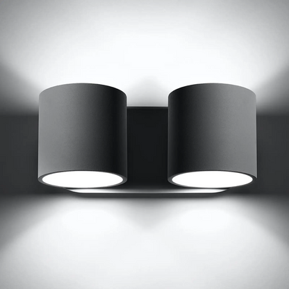 Sieninis šviestuvas Mirza aukštyn/žemyn 2pl. pilkos spalvos