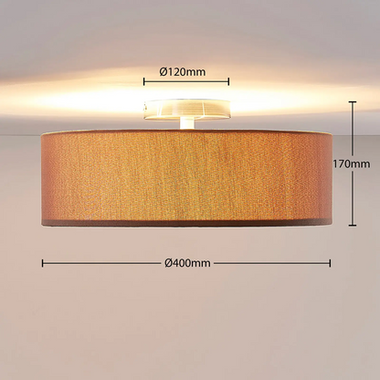 Lubinis šviestuvas Sebatin, 40 cm, šviesiai ruda