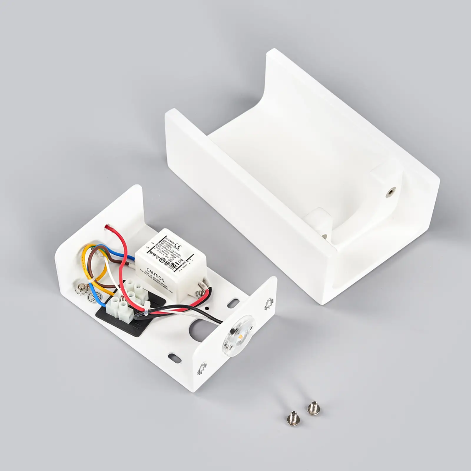 LED sieninis šviestuvas Fabiola iš gipso, aukštis 16 cm