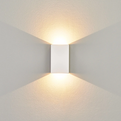 LED sieninis šviestuvas Fabiola iš gipso, aukštis 16 cm