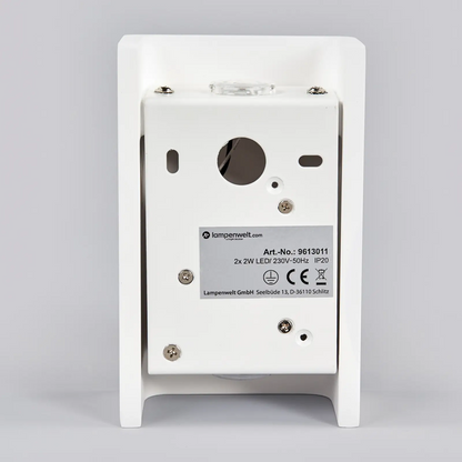 LED sieninis šviestuvas Fabiola iš gipso, aukštis 16 cm