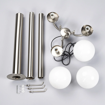 Kandeliabra Samuel su 3 stikliniais rutuliais