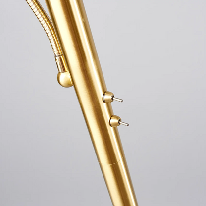 Elaina LED aukštyn šviestuvas su skaitymo lempute, žalvaris