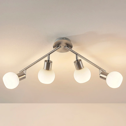 LED lubinis šviestuvas Elaina, 4 lempučių, matinis nikelis