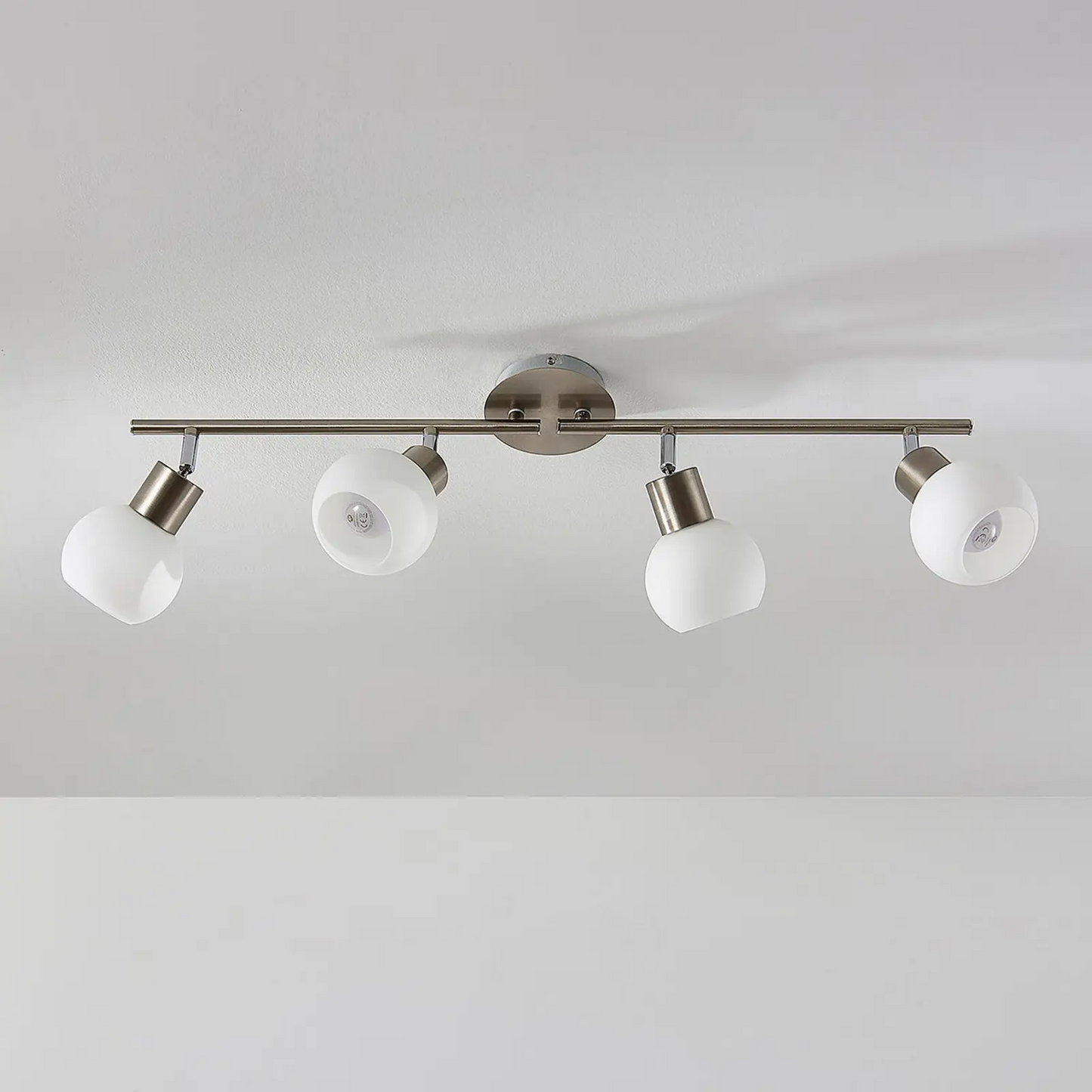 LED lubinis šviestuvas Elaina, 4 lempučių, matinis nikelis