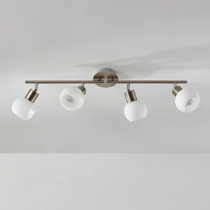 LED lubinis šviestuvas Elaina, 4 lempučių, matinis nikelis