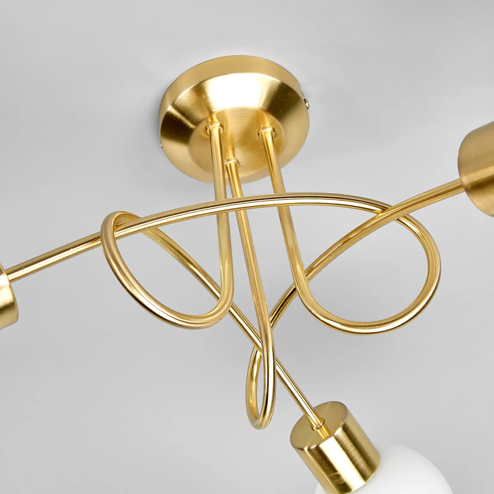 Elaina LED lubinis šviestuvas, 3 liepsnų, žalvaris